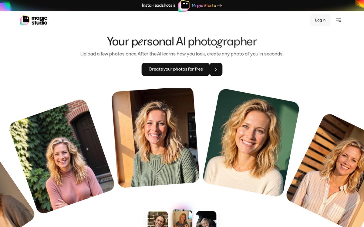 InstaHeadshots is now Magic Studio homepage